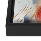 bloom - mixed media collage abstract botanical Framed Canvas Print Gallery Image 3