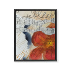 bloom - mixed media collage abstract botanical Framed Canvas Print Gallery Image 6