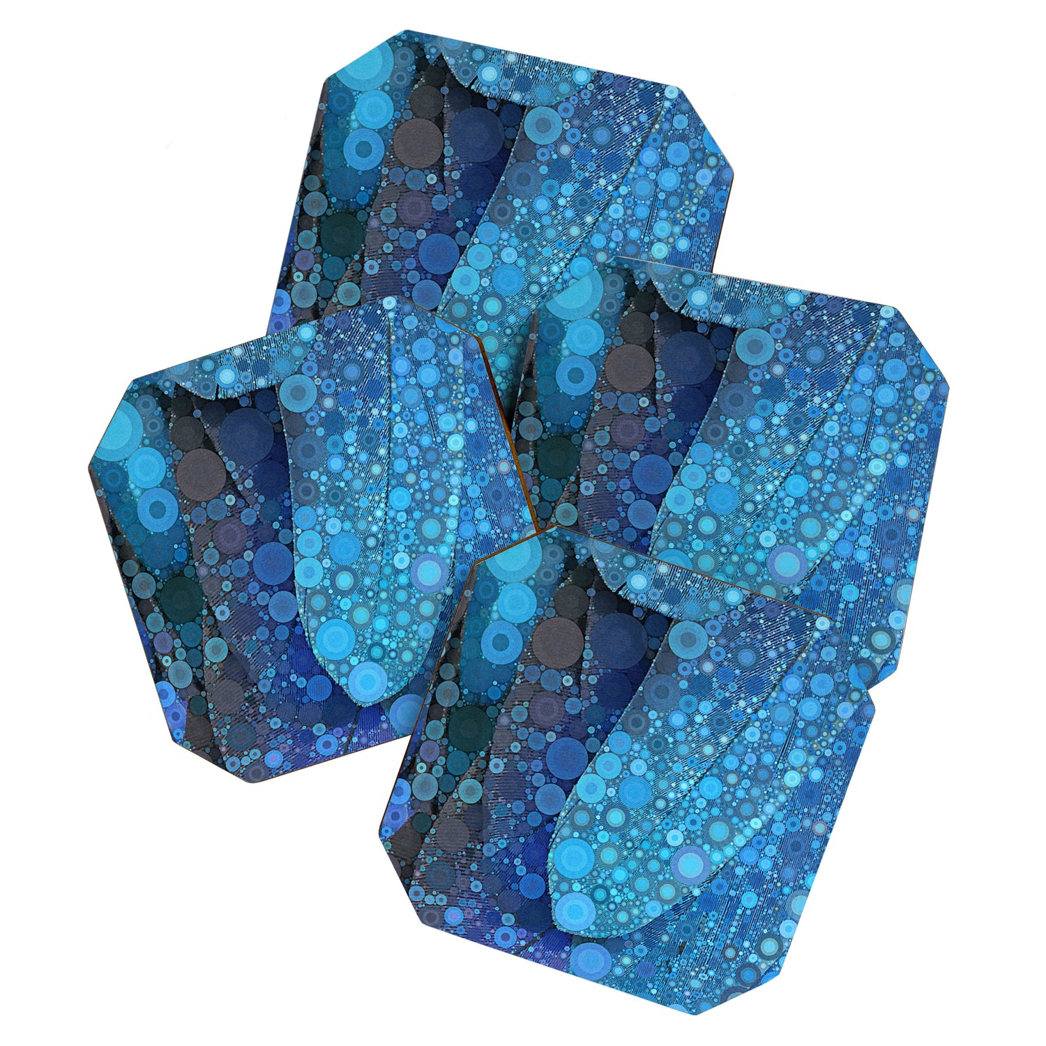 Blue Feathers Coaster Gallery Image 1