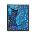 Blue Feathers Framed Canvas Print Gallery Image 6