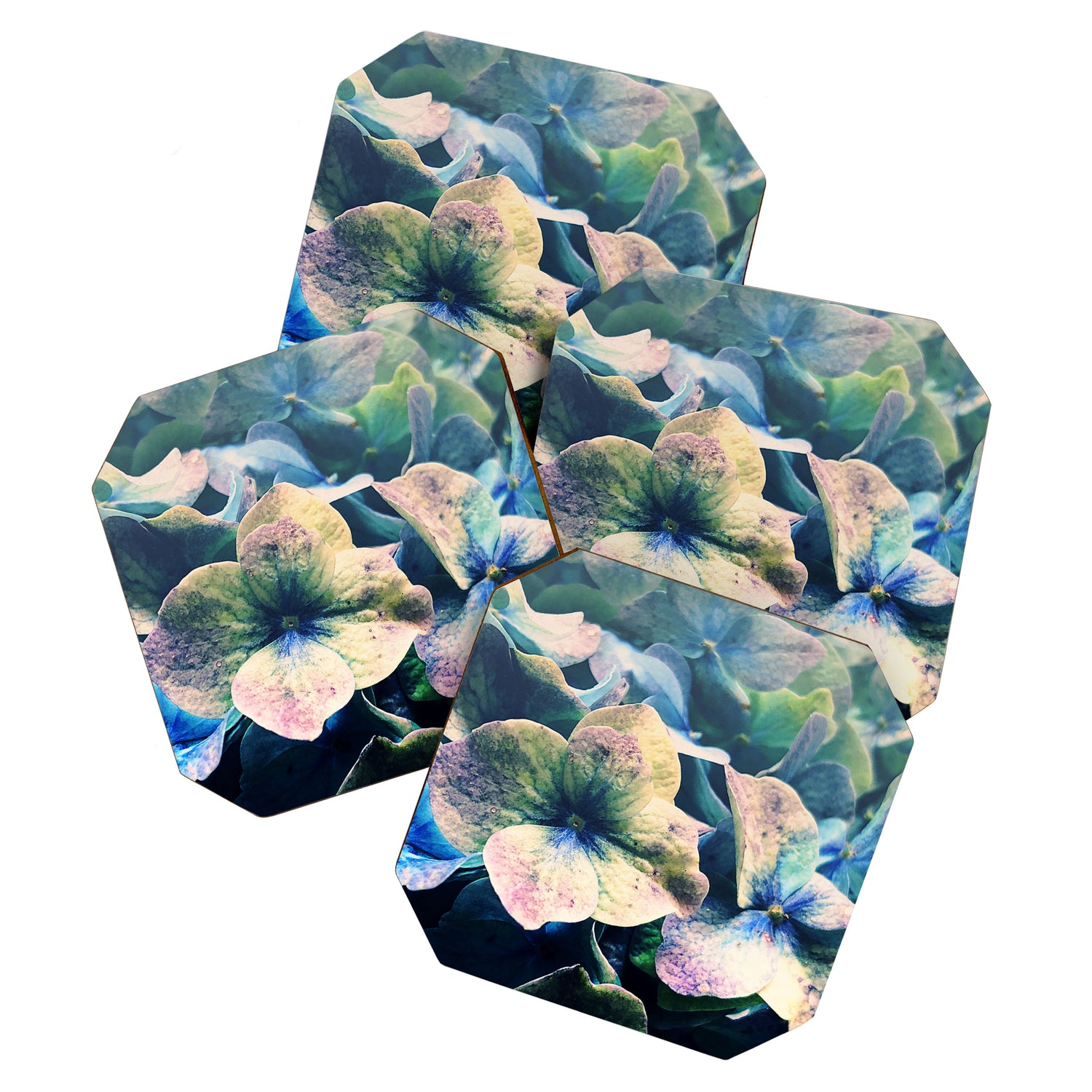 Blue Hydrangea Flower Botanical Coaster Gallery Image 1
