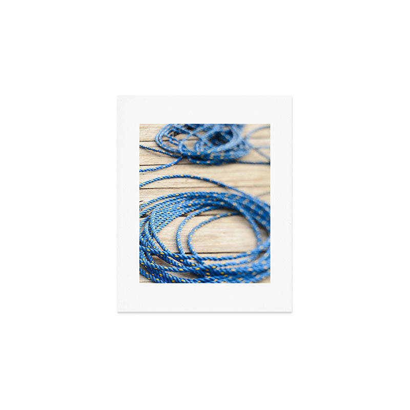 Blue Line Nautical minimalist photograph Art Print Gallery Image 1