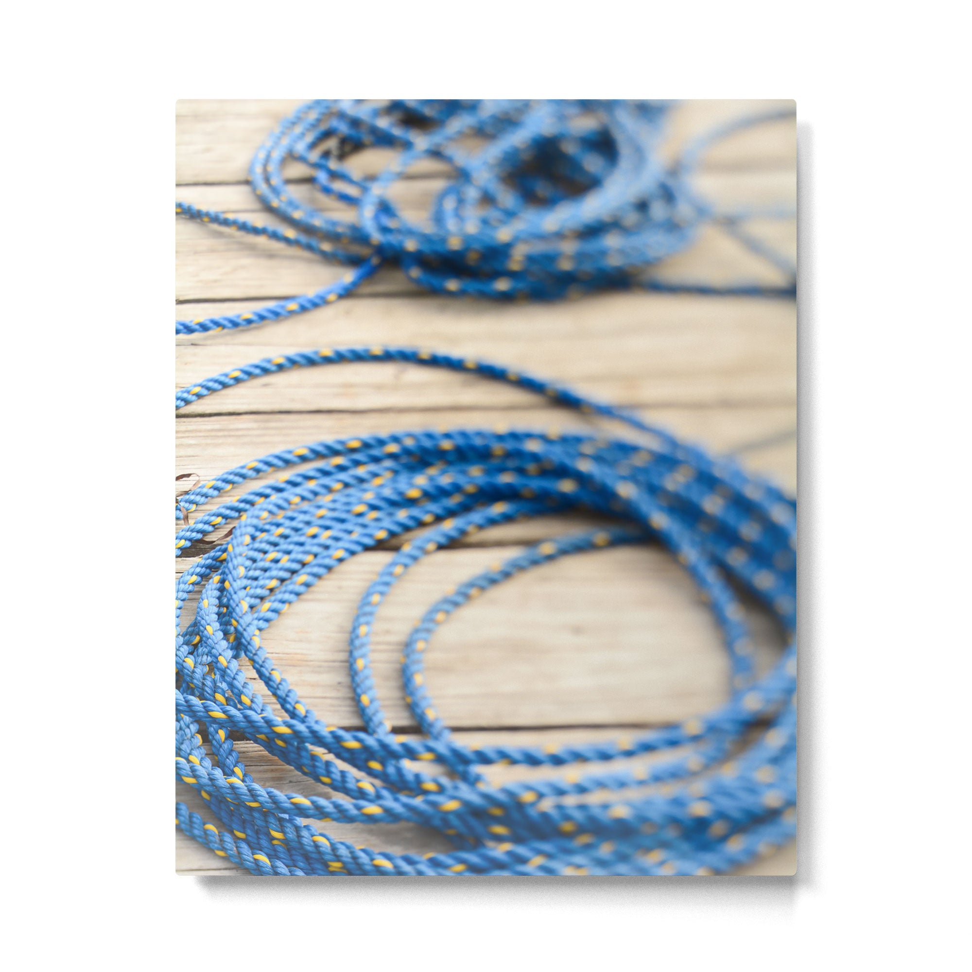 Blue Line Nautical minimalist photograph Metal Print Gallery Image 4
