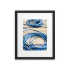 Blue Line Nautical minimalist photograph Framed Art Print Gallery Image 5