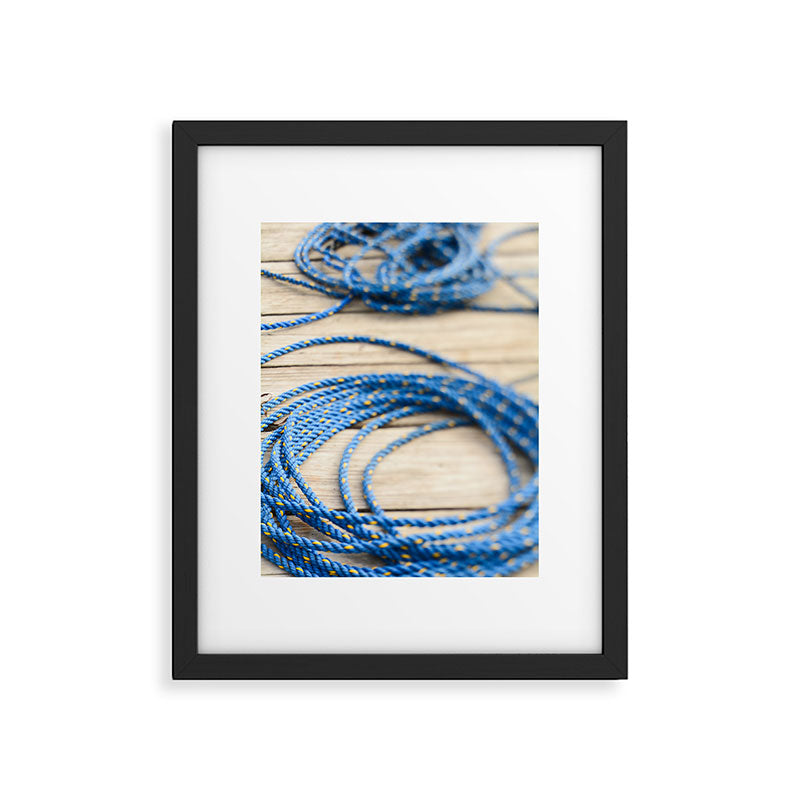 Blue Line Nautical minimalist photograph Framed Art Print Gallery Image 5