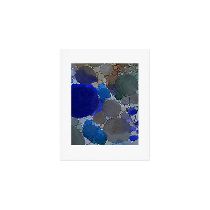 bluebirds and forget me nots - blue abstract art nature colorful happy Art Print Gallery Image 1