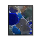 bluebirds and forget me nots - blue abstract art nature colorful happy Framed Canvas Print Gallery Image 8