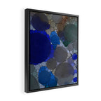 bluebirds and forget me nots - blue abstract art nature colorful happy Framed Canvas Print Gallery Image 2