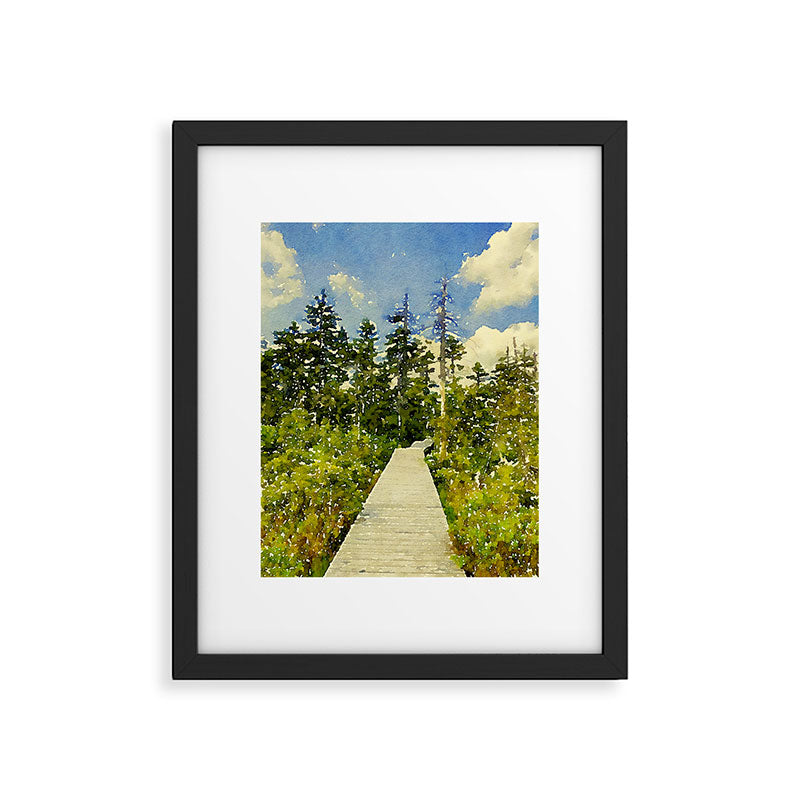 boardwalk path through the bog Framed Art Print Gallery Image 5