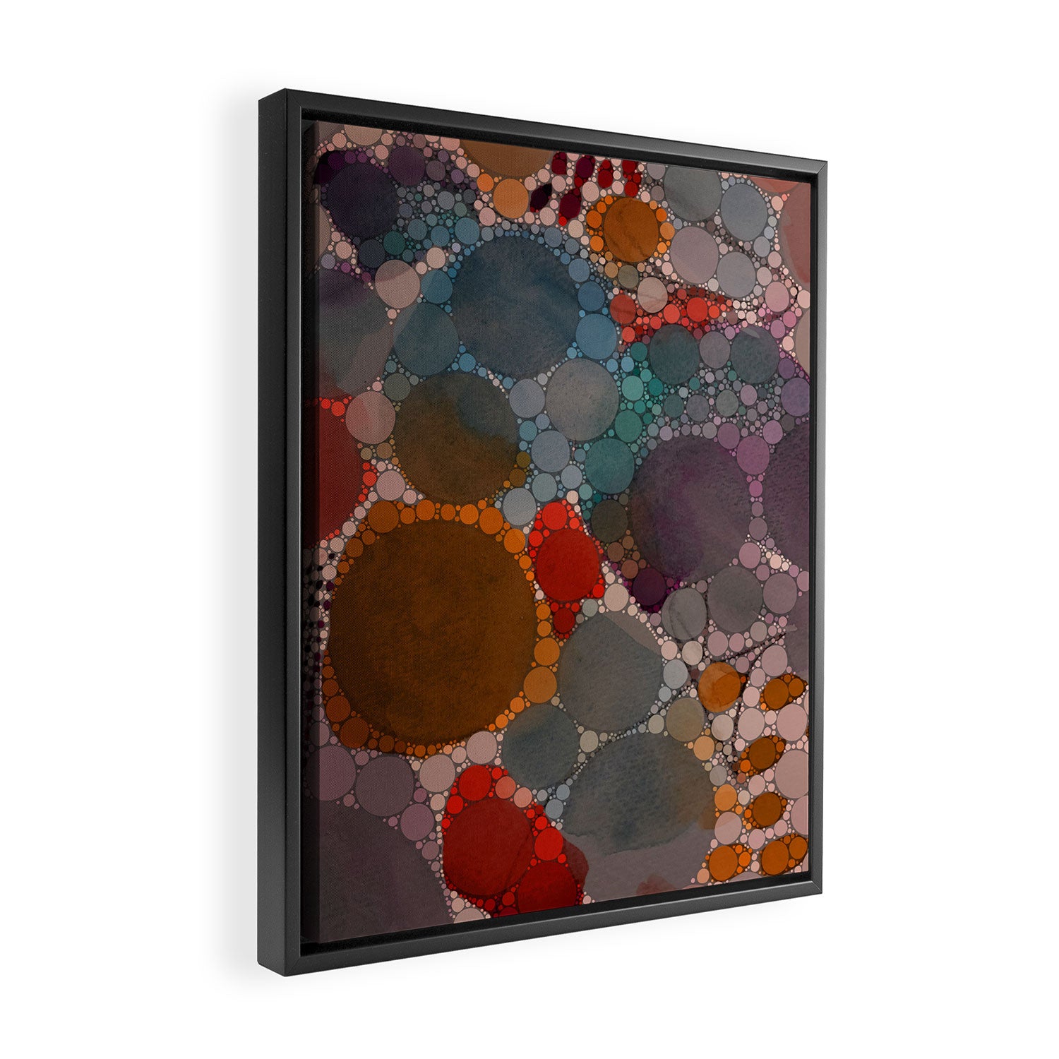 Bold Dreams - colorful red abstract happy art Framed Canvas Print Gallery Image 2