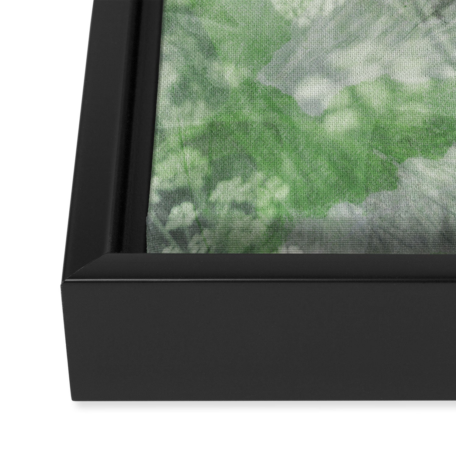 botanical abstract 101 - green double exposure floral Framed Canvas Print Gallery Image 3