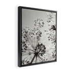 botanical abstract photograph no. 2 - modern black and white floral art Framed Canvas Print Gallery Image 2