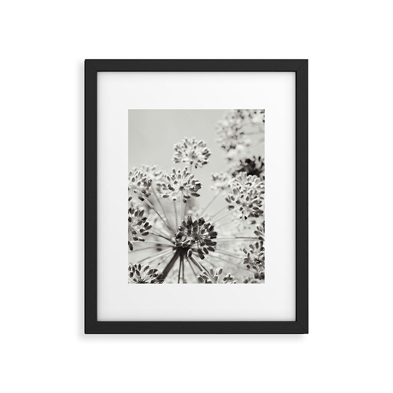 botanical abstract photograph no. 2 - modern black and white floral art Framed Art Print Gallery Image 5