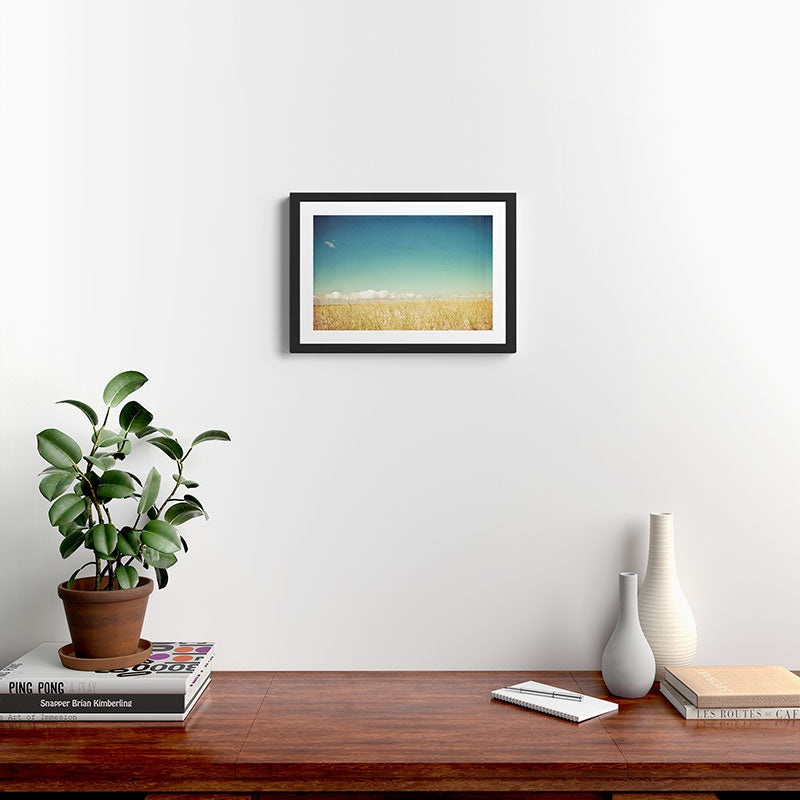 Calm - lake michigan travel photography beach blue Framed Art Print Gallery Image 2