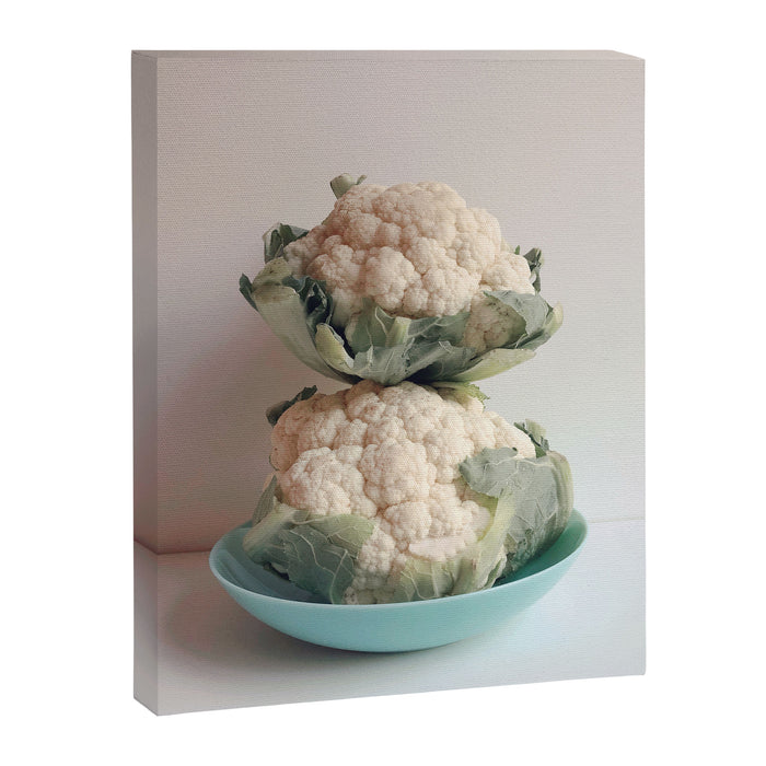 Cauliflower - modern vegetable food still life photograph Canvas Print Gallery Image 1