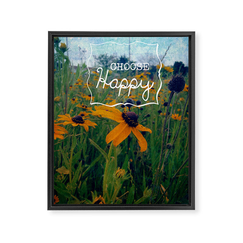 Choose Happy Framed Canvas Print Gallery Image 8