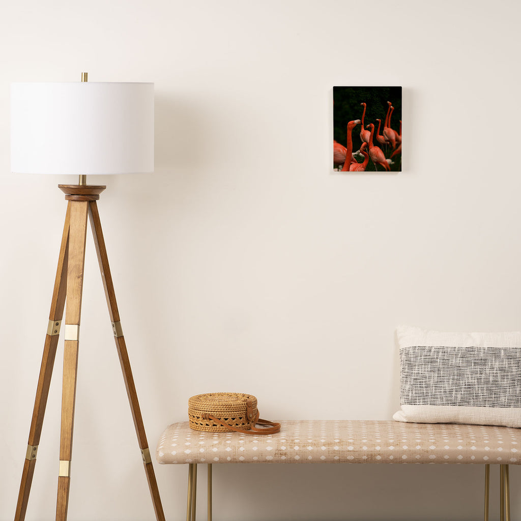 Chorus Line - Flamingo Art Canvas Print Gallery Image 2