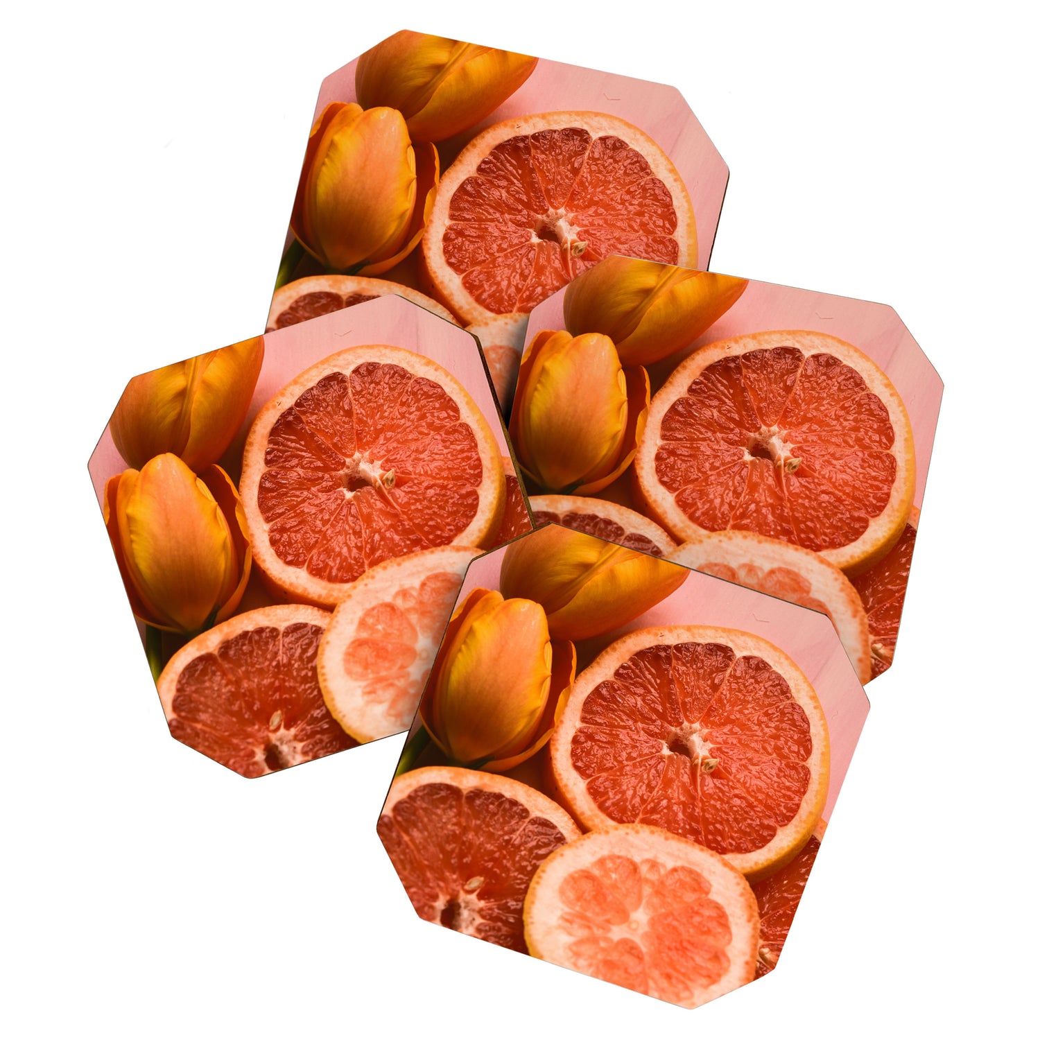 Citrus and Tulips Coaster Gallery Image 1