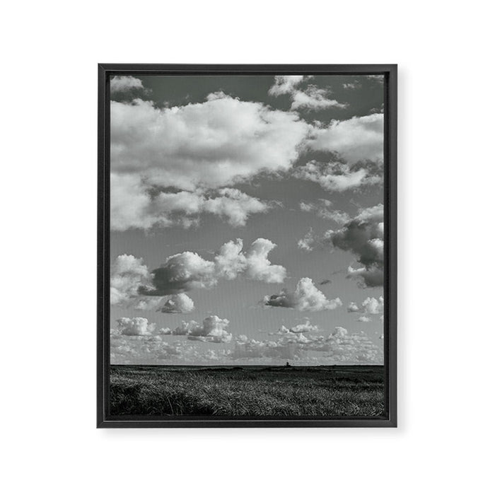 cloudscape - black and white nature photograph Framed Canvas Print Gallery Image 1