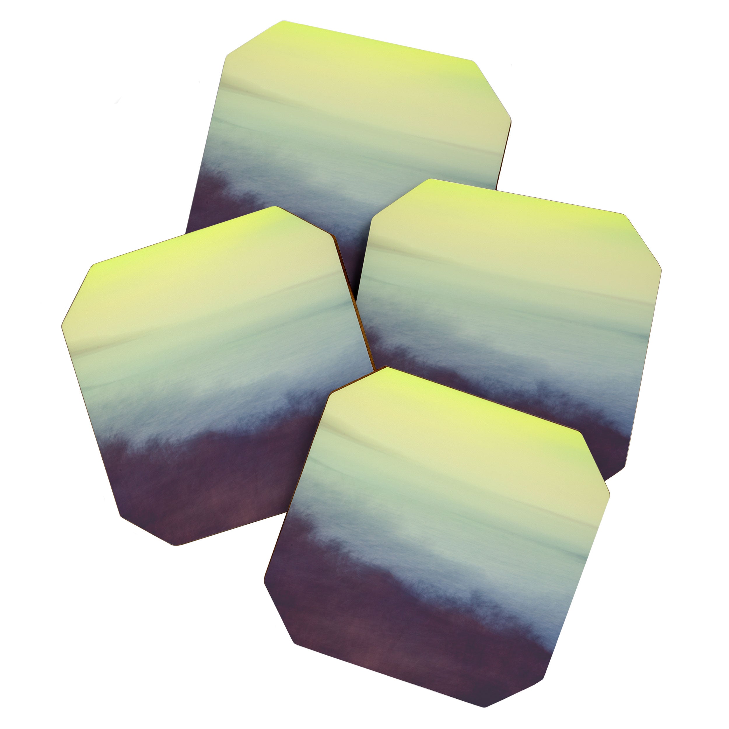 Coastal Landscape Abstract Coaster Gallery Image 1