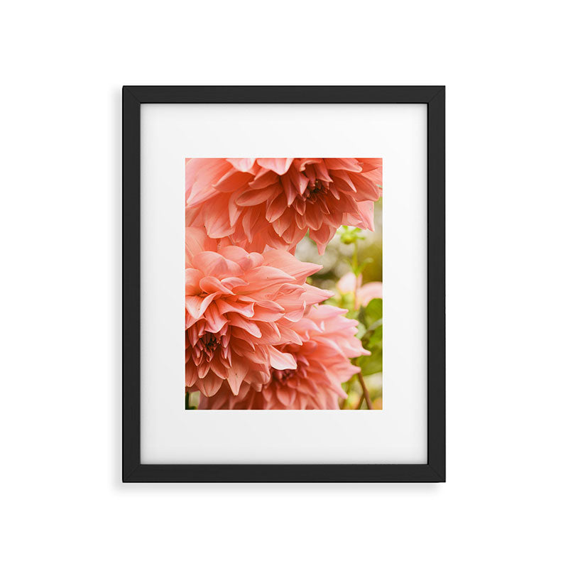 Collaboration  Modern Botanical Dahlia Flower Photograph -pink terracotta floral Framed Art Print Gallery Image 5