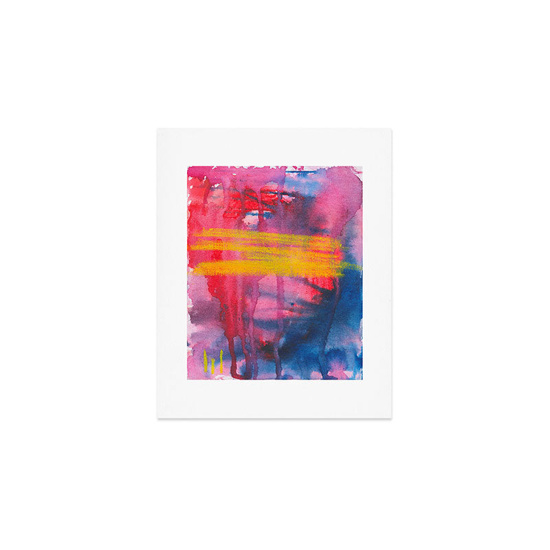 Color Play - abstract watercolor acrylic painting Art Print Gallery Image 1