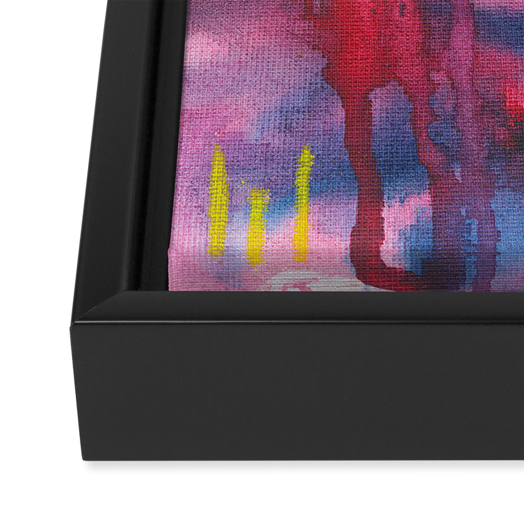 Color Play - abstract watercolor acrylic painting Framed Canvas Print Gallery Image 3