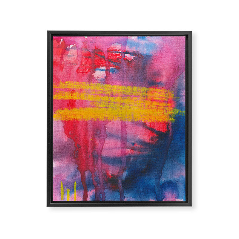 Color Play - abstract watercolor acrylic painting Framed Canvas Print Gallery Image 6