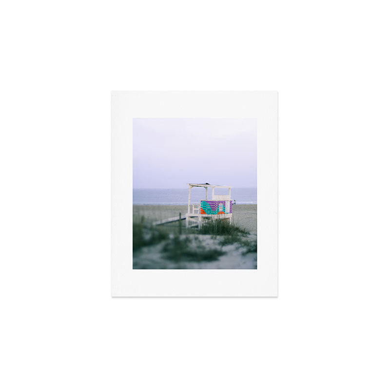 Colorful Lifeguard Stand Art Print Gallery Image 1