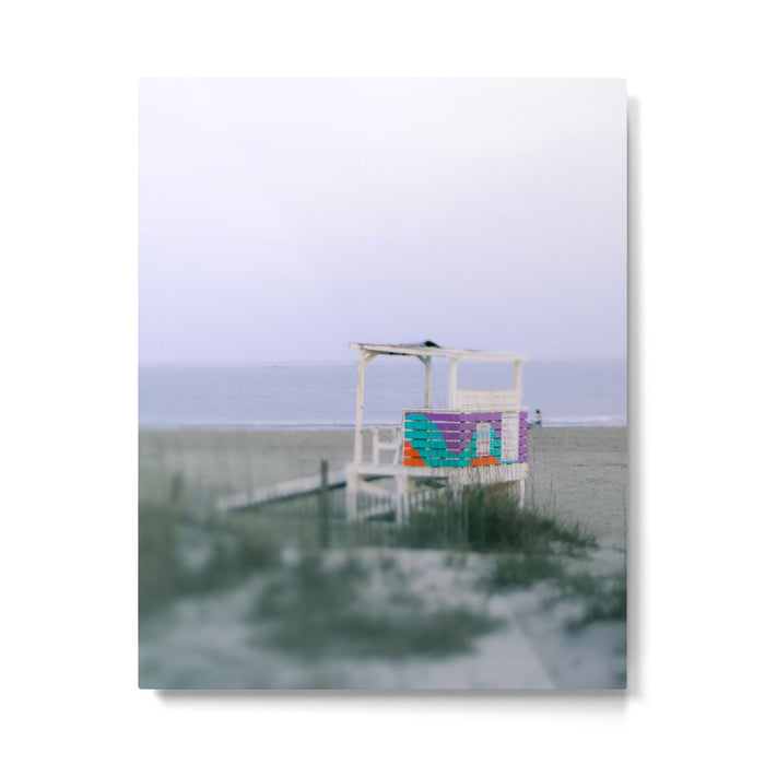 Colorful Lifeguard Stand Metal Print Gallery Image 1