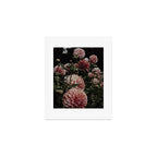 Come Together - moody botanical floral photograph rose pink dahlia flowers Art Print Gallery Image 1