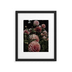 Come Together - moody botanical floral photograph rose pink dahlia flowers Framed Art Print Gallery Image 5