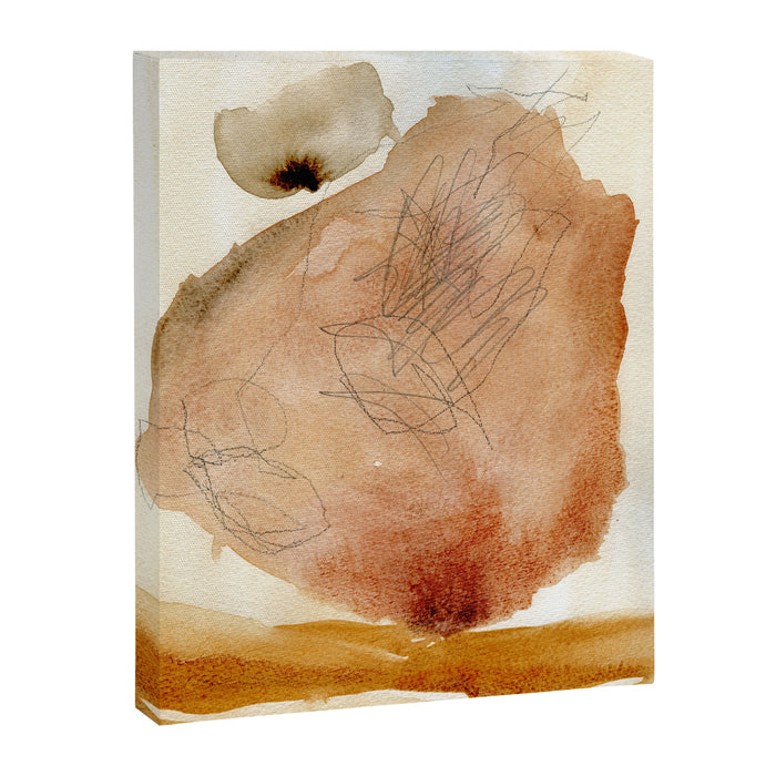 Coming and Going watercolor abstract painting modern minimalist Canvas Print Gallery Image 1