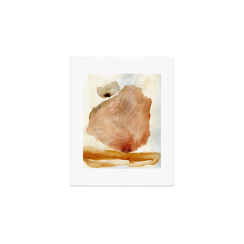 Coming and Going watercolor abstract painting modern minimalist Art Print Gallery Image 1