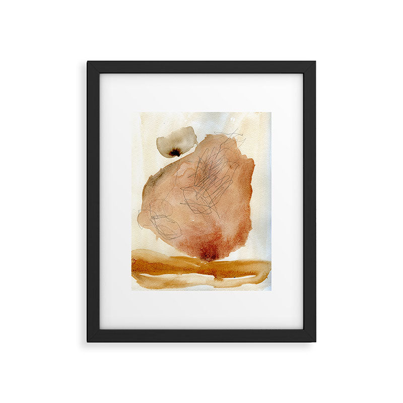 Coming and Going watercolor abstract painting modern minimalist Framed Art Print Gallery Image 5