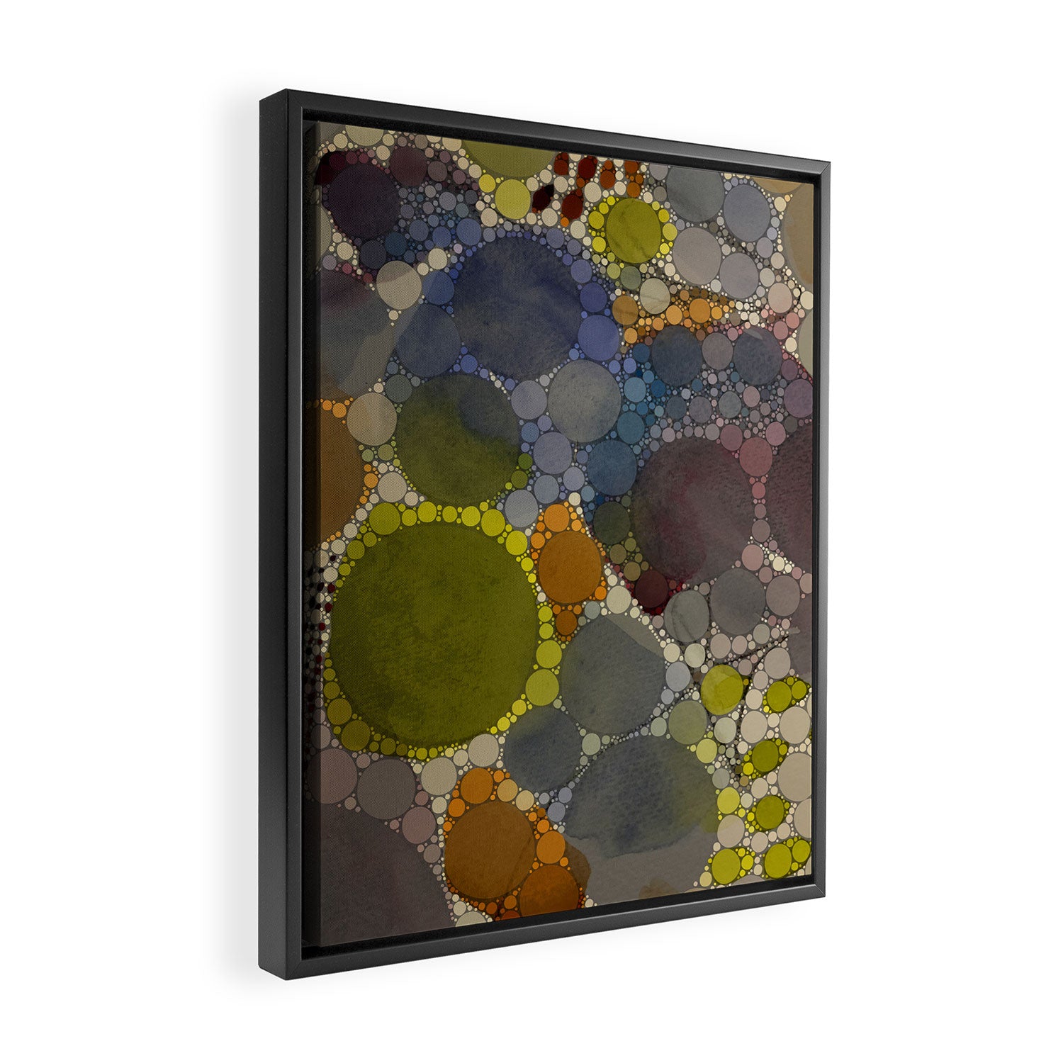 Complmentary - abstract art digital graphic design happy colorful whimsical art Framed Canvas Print Gallery Image 2