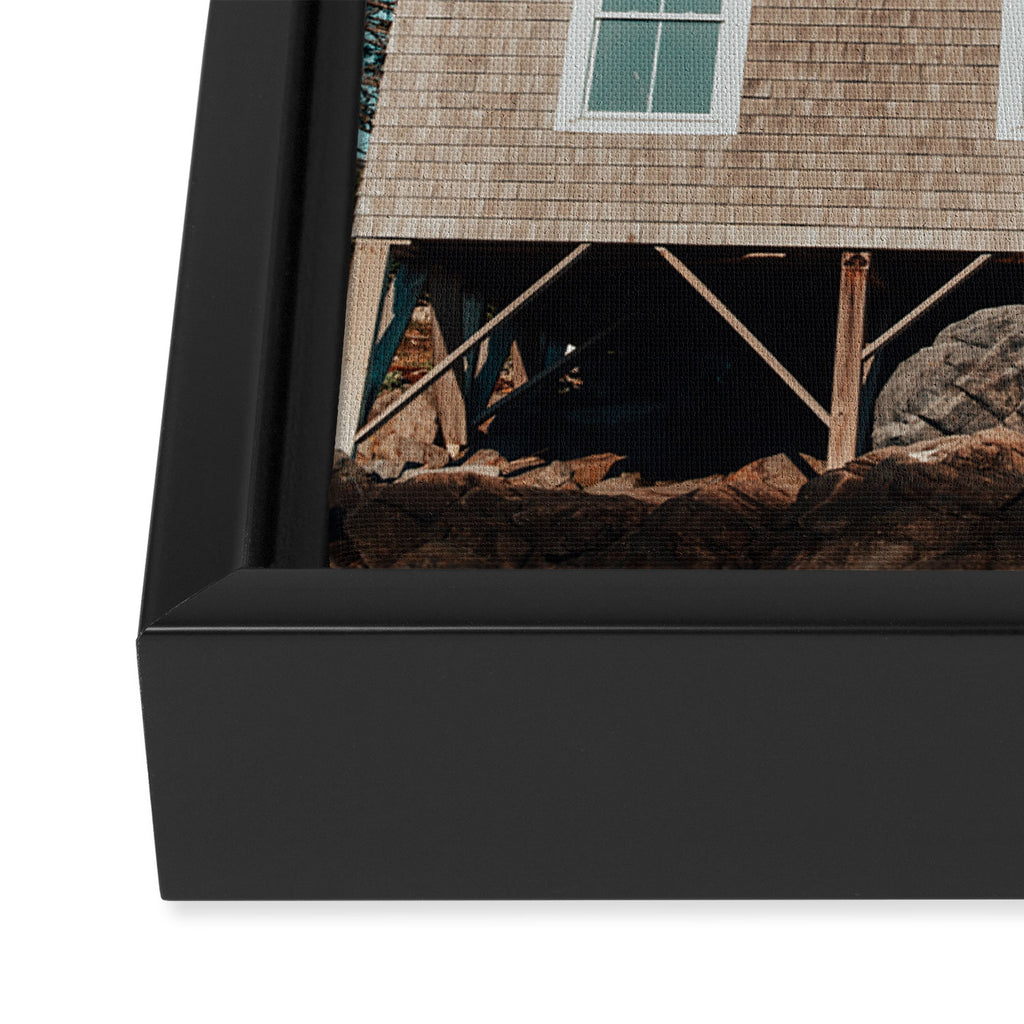 Cottage by the Sea Framed Canvas Print Gallery Image 3