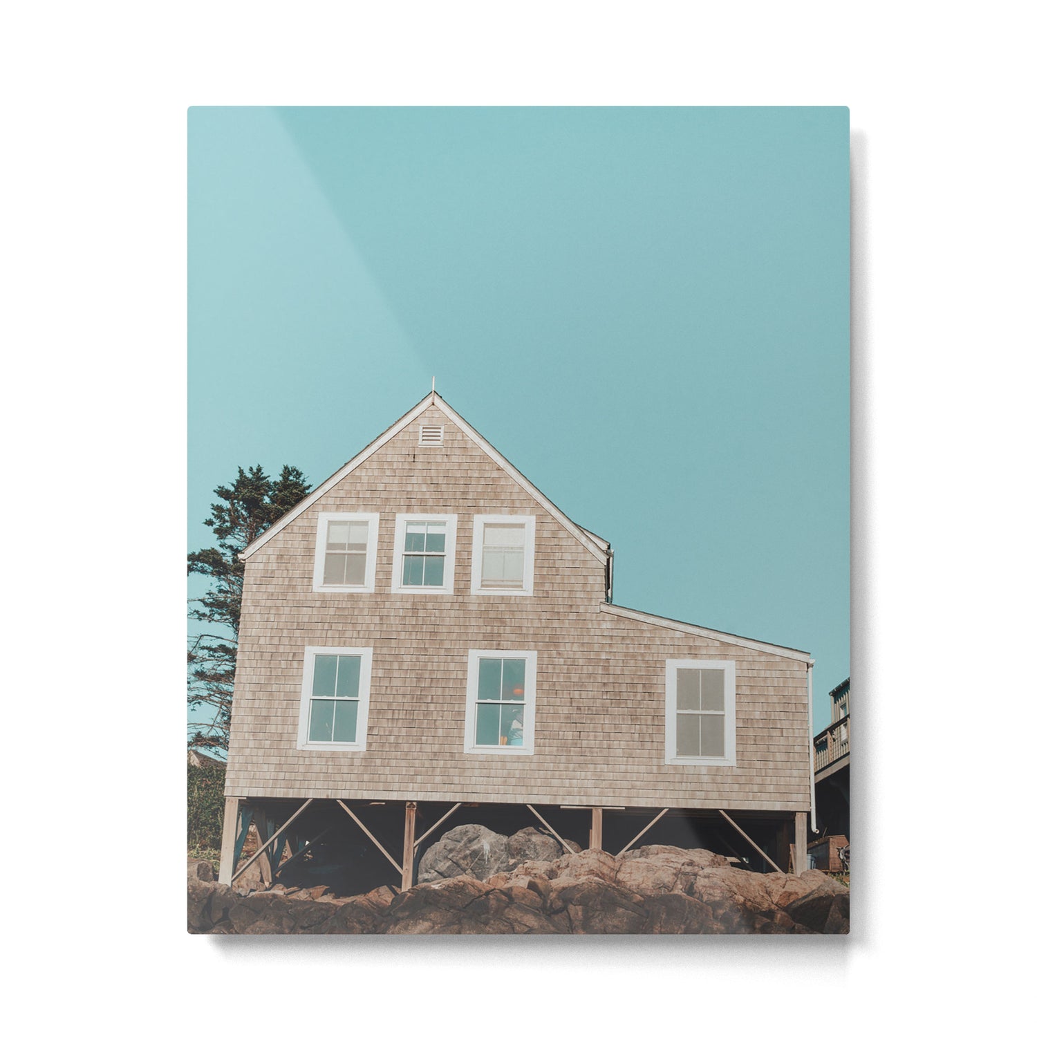 Cottage by the Sea Metal Print Gallery Image 4