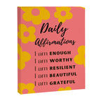 daily affirmations for confidence - self care intentions Canvas Print Gallery Image 6