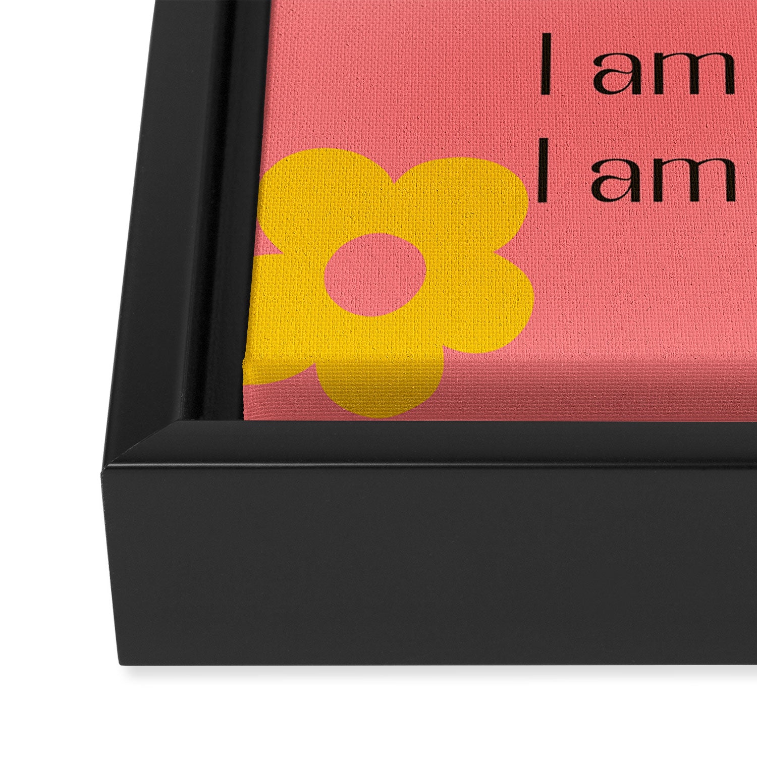 daily affirmations for confidence - self care intentions Framed Canvas Print Gallery Image 3