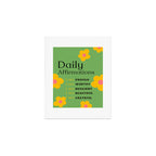 daily affirmations - self care motivational intentions Art Print Gallery Image 1