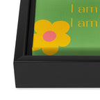daily affirmations - self care motivational intentions Framed Canvas Print Gallery Image 3