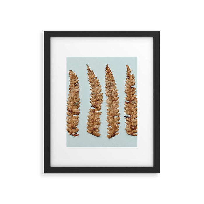 Deconstructed Fern x Minimalist botanical leaf autumn photograph Framed Art Print Gallery Image 1