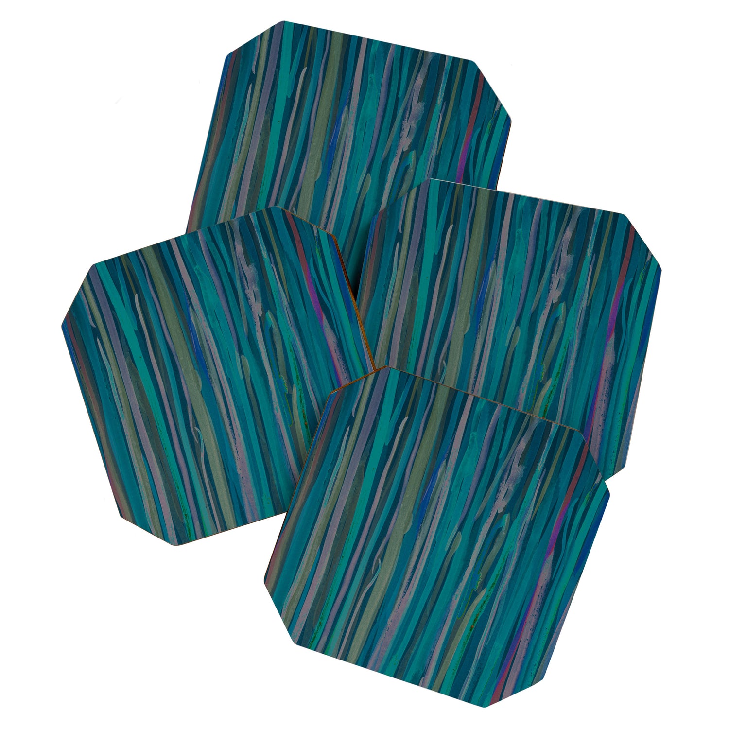 Deep Blue Sea - Ocean watercolor abstract painting Coaster Gallery Image 1
