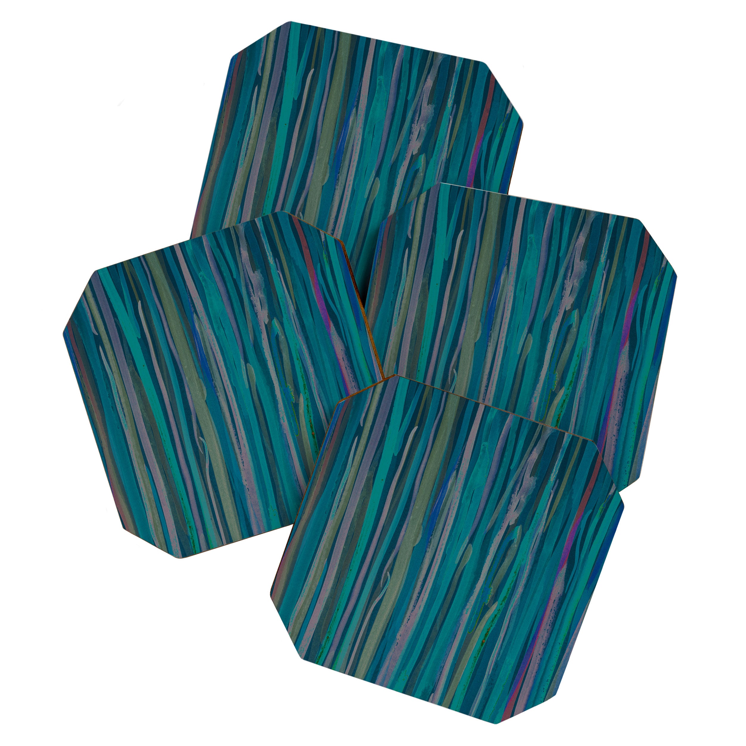 Deep Blue Sea - Ocean watercolor abstract painting Coaster Gallery Image 1