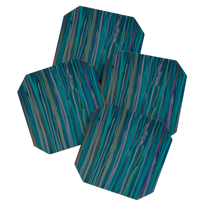 Deep Blue Sea - Ocean watercolor abstract painting Coaster Gallery Image 1