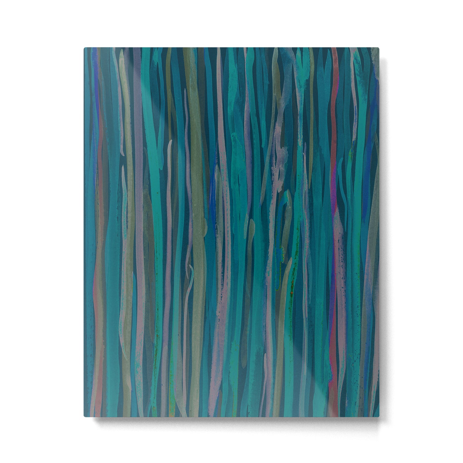 Deep Blue Sea - Ocean watercolor abstract painting Metal Print Gallery Image 4