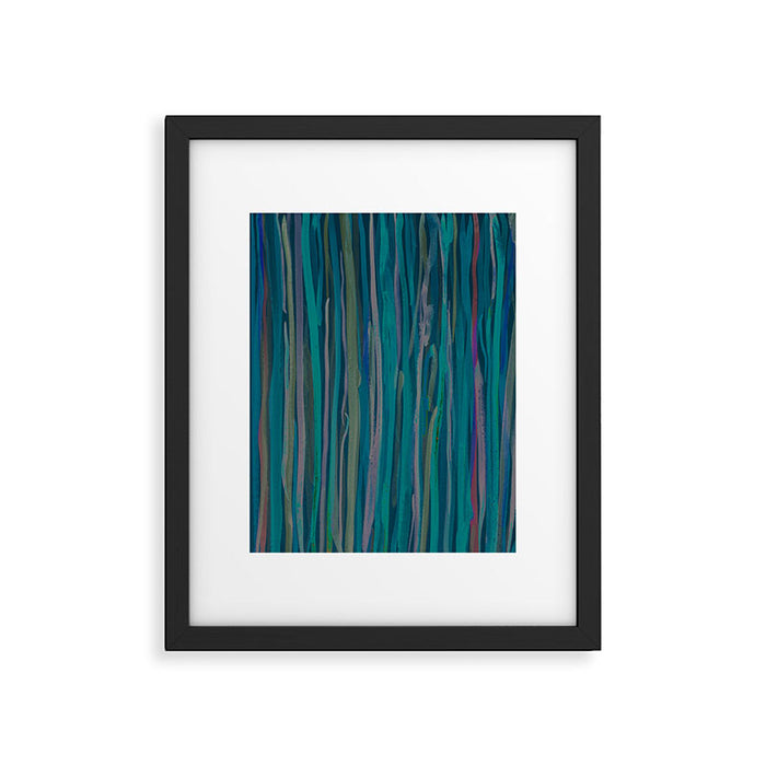 Deep Blue Sea - Ocean watercolor abstract painting Framed Art Print Gallery Image 1