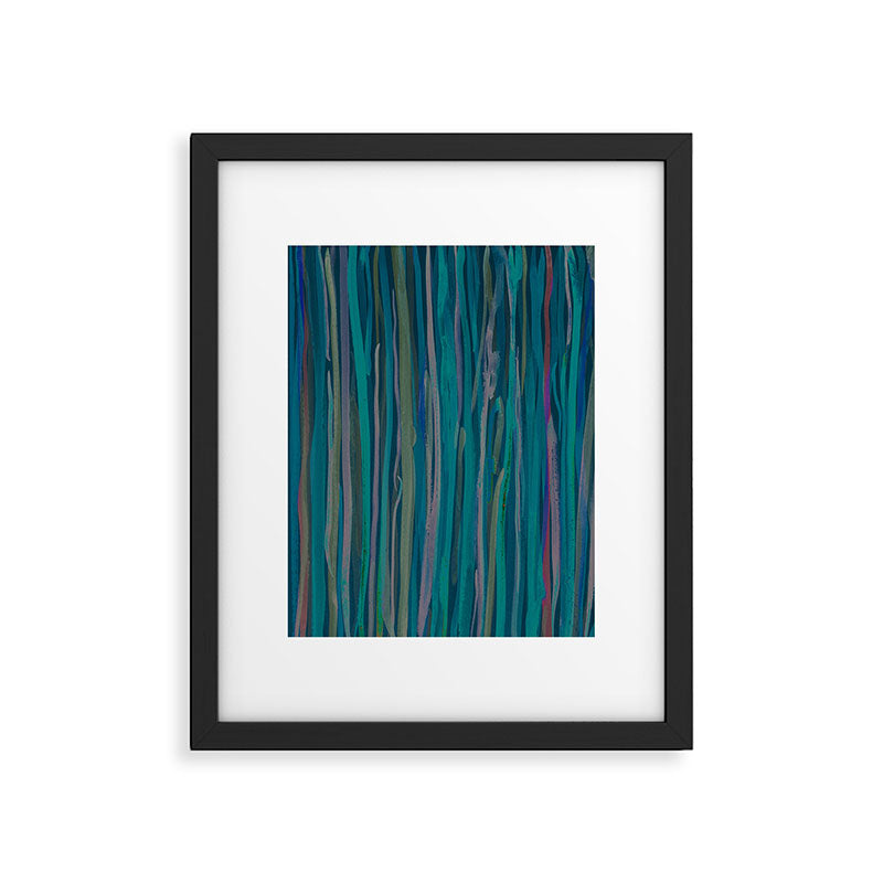 Deep Blue Sea - Ocean watercolor abstract painting Framed Art Print Gallery Image 5