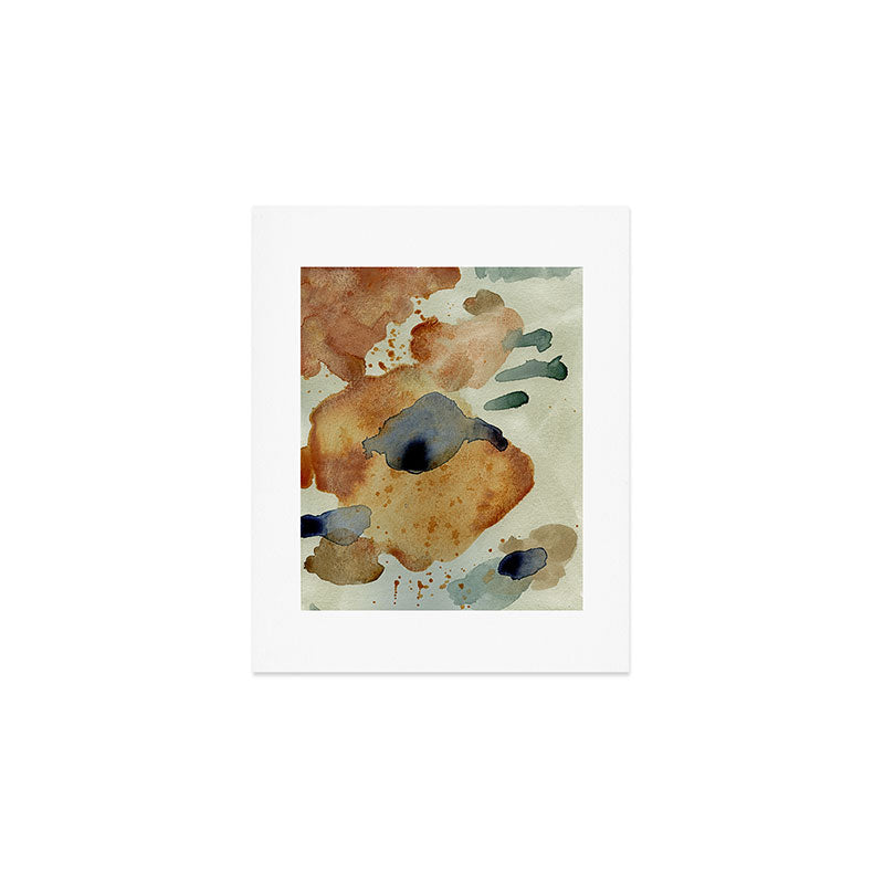 Equanimity contemporary abstract nature watercolor painting Art Print Gallery Image 1